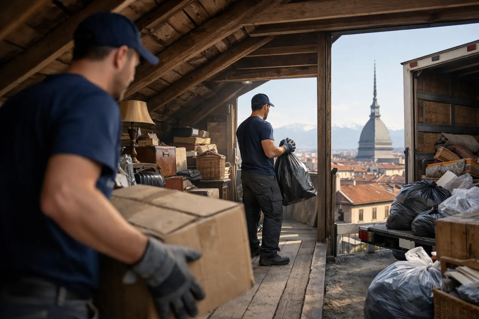 Sgombero soffitta con smaltimento a Torino